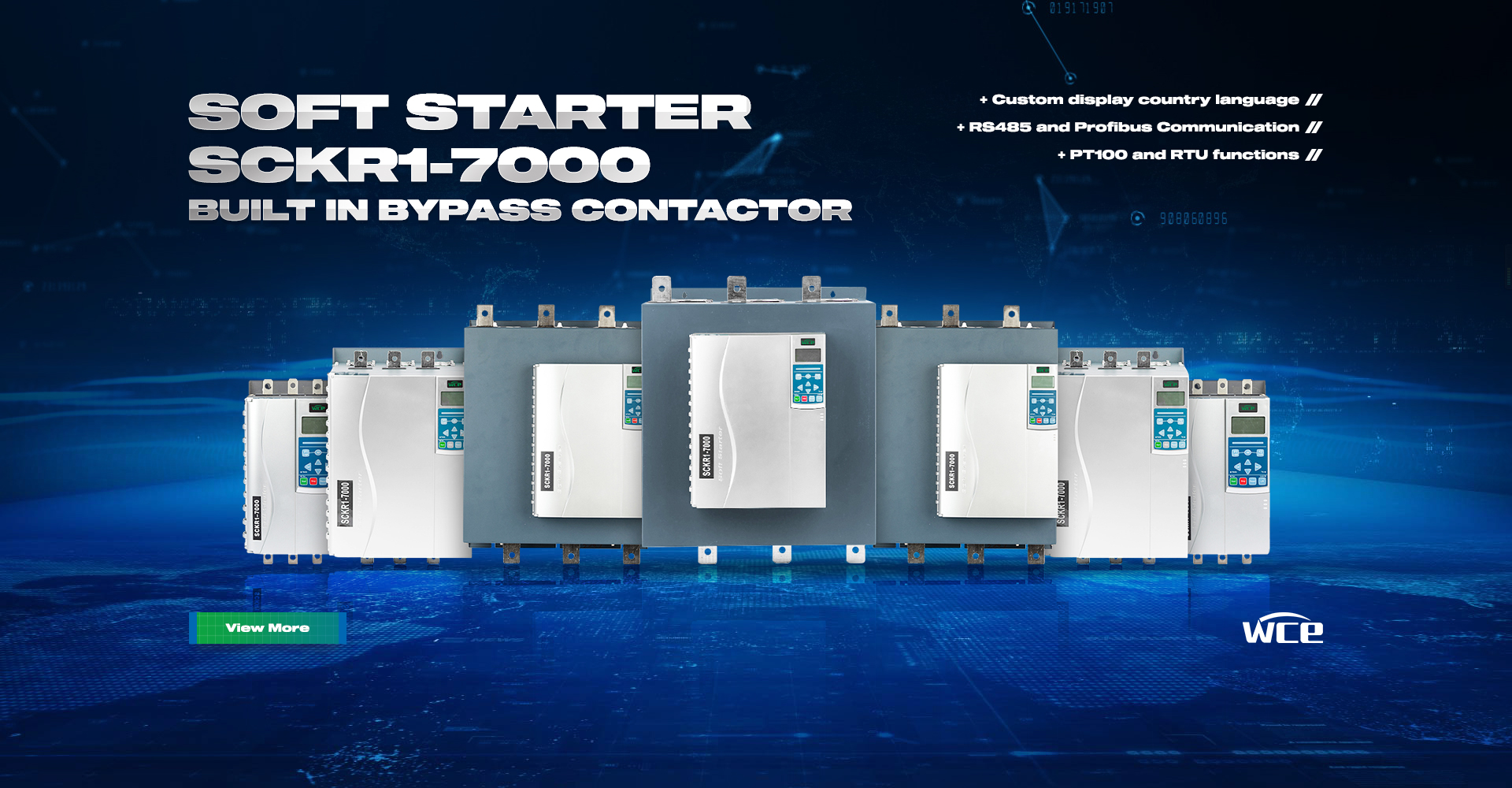 Recursos da série SCKKR1-7000 Soft Starter
